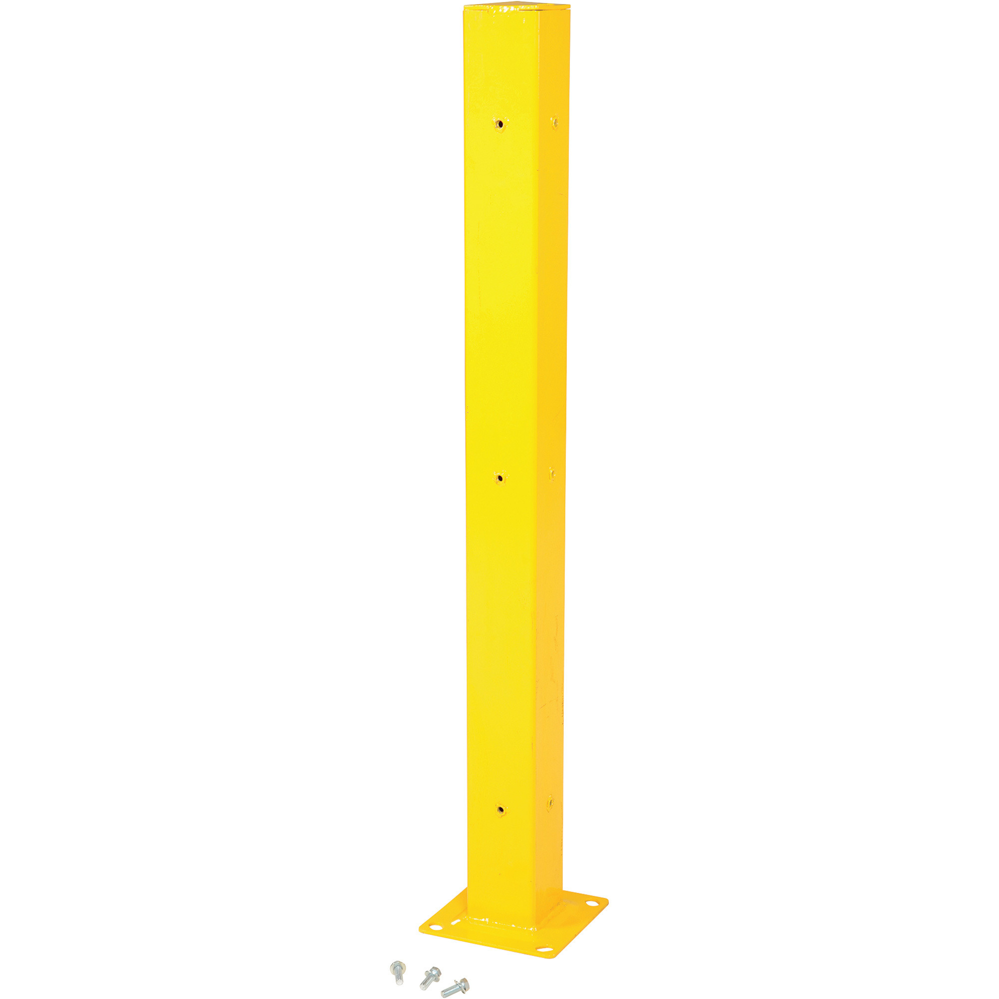 Vestil Guard Rail System Tubular Post - 60in. High, Steel, Yellow, Model# GR-H2R-DI-TP60-YL